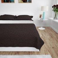 Berkfield Home Double-sided Quilted Bedspread 170x210 cm Cream & Brown