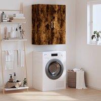 Berkfield Home Wall Mounted Cabinet Smoked Oak 69.5x34x90 cm in Brown
