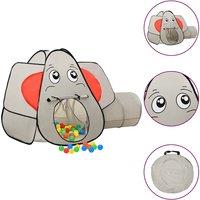 Berkfield Home Elephant Children Play Tent with 250 Balls Grey 174x86x101 cm | Size: 174 x 86 x 101 cm