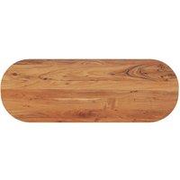 Berkfield Home Table Top 140x50x3.8 cm Oval Solid Wood Acacia in Brown