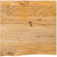Berkfield Home Table Top Live Edge 40x40x3.8 cm Solid Wood Mango in Brown