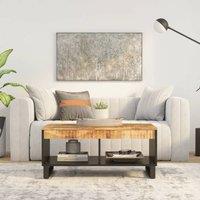Berkfield Home Coffee Table 90x50x40 cm Solid Wood Mango in Brown | Size: 90 x 50 x 40 cm