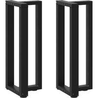 Berkfield Home Console Table Legs T-Shaped 2 pcs Black 25x28x(72-73) cm Steel
