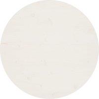 Berkfield Home Table Top White 80x2.5 cm Solid Wood Pine | Size: 80x2.5 cm