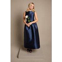 Coast Girl's Teen Twill Bow Maxi Bridesmaid Dress in Navy | Size: 10-11 Years
