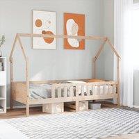 Berkfield Home Kids' House Bed Frame without Mattress 80x200 cm Pine in Brown