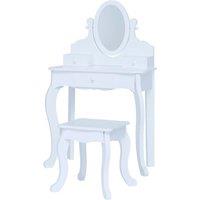Teamson Kids Little Princess Rapunzel Wooden Kids Vanity Table Play Set, White