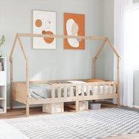 Berkfield Home Kids' House Bed Frame without Mattress 90x190 cm Single Pine in Brown
