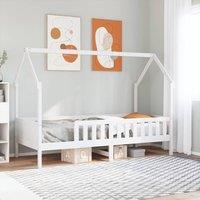 Berkfield Home Kids' House Bed Frame without Mattress White 90x190 cm Single Pine