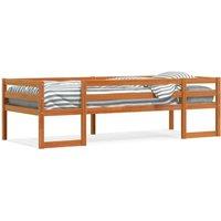 Berkfield Home Kids' Bed Frame without Mattress Wax Brown 80x200 cm