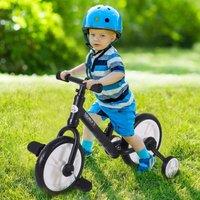 HOMCOM Kids Balance Training Bike Toy w/ Stabilizers For Child 2-5 Years in Black
