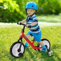 HOMCOM Kids Balance Training Bike Toy w/ Stabilizers For Child 2-5 Years in Red