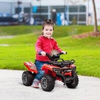 HOMCOM 6V Kids Electric Ride on Car Toddlers Quad Bike ATV Toy for 18-36 months in Red