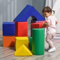 HOMCOM 11 Piece Soft Play Equipment for Toddlers, Soft Play Set