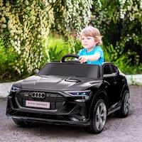 HOMCOM 12V Kids Electric Ride-On Car/ w Remote Control, Lights, Music in Black