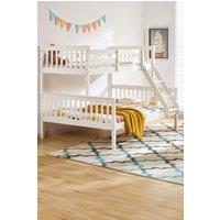 Home Discount Vida Designs Milan Triple Sleeper Detachable Bunk Bed Frame Bedroom Kids Furniture in White | Size: Single