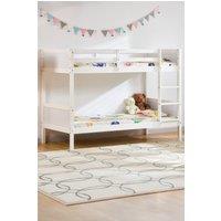 Home Discount Junior Vida Gemini Detachable Bunk Bed Children Kids Bedroom Furniture in White | Size: Single