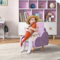 ZONEKIZ Kids Armchair Chair Children Mini Sofa Cloud Shape for 1.5-3 Years in Purple