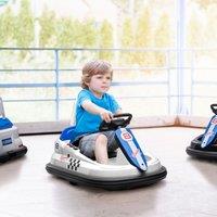 HOMCOM 6V Kids Bumper Car 360 Rotation Spin Electric Car for 18-48 Months in White