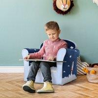 HOMCOM Children Chair Armchair Single Sofa Seat Kids Furniture 18M+ 45kg in Blue