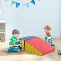 HOMCOM Soft Play Set, 2 Piece Kids Climb & Crawl Foam Play Activity Toys, Soft Play Equipment for Toddlers 12-36 Months