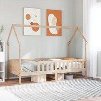 Berkfield Home Kids' House Bed Frame without Mattress 90x200 cm Pine in Brown