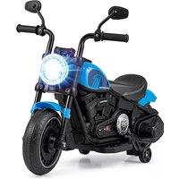 Costway 6V Kids Ride On Motorcycle Electric Battery Powered Off-Road Motorbike in Blue
