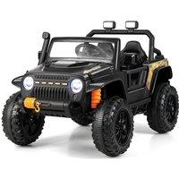 Costway Large Kids Electric Ride On UTV 2-Seater 12V Powered Electric UTV Remote Control in Black