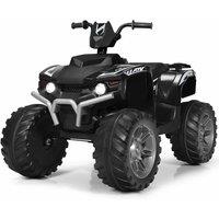Costway 12V Electric Ride On ATV Quad Bike Car Battery Powered Toddler Children Toy in Black