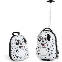 Costway 2PCS 12 16 ABS Kids Suitcase Backpack Luggage Set School Travel Lightweight in Brown