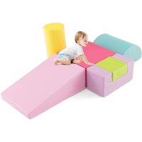 Gymax Toddlers Foam Climbing Blocks 6 Pcs Climb & Crawl Activity Playset