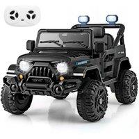 Costway 12V Kids Ride on Truck Battery Powered Toy Vehicle w/Remote Control in Black
