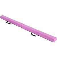 Gymax 210 CM Kids Balance Beam Folding Gymnastic Training Beam With Suede Cover in Purple