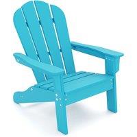 Gymax Adirondack Chair All-Weather HDPE Toddler Lawn Chair For 3-8 Years in Turquoise