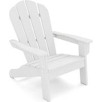 Gymax Adirondack Chair All-Weather HDPE Toddler Lawn Chair For 3-8 Years in White