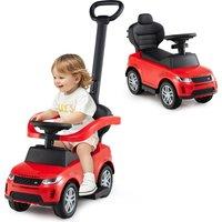 Costway 3 in 1 Push Car Toddlers Licensed Land Rover Discovery Ride on Toy in Red