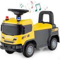 Costway Kids Ride On Push Car Licensed SCANIA Construction Truck Toy in Yellow