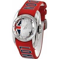 Chronotech Girl's Kids Silver Dial Red Band Watch