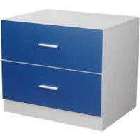 EONLION Orlando Wooden 2-Drawer Kids Cabinet - Bedroom Storage Chest in Blue