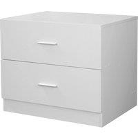 EONLION Orlando Wooden 2-Drawer Kids Cabinet - Bedroom Storage Chest in White