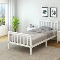 EONLION White 3ft Solid Pine Wooden Bed Kids Bed