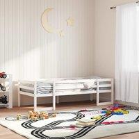 Berkfield Home Kids' Bed Frame without Mattress White 90x190 cm Single Solid Wood Pine