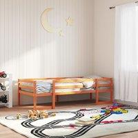 Berkfield Home Kids' Bed Frame without Mattress Wax Brown 75x190 cm Small Single
