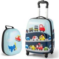 Costway 2Pcs 12 16 ABS Kids Suitcase Backpack Luggage Set School Travel Lightweight