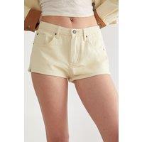 NastyGal Women's Denim Hotpant Short in Lemon | Size: 12