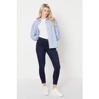 Dorothy Perkins Women's Skinny Ankle Grazer Jeans in Indigo | Size: 8R