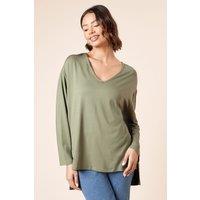 Dorothy Perkins Women's V Neck Tunic in Khaki | Size: 12