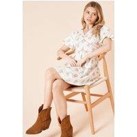 Dorothy Perkins Women's Trim Detail Puff Sleeve Mini Dress in Floral | Size: 16