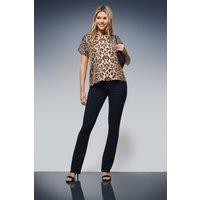 Dorothy Perkins Women's DP Luxe Leopard Sequin Roll Sleeve | Size: 10