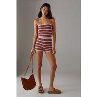 Warehouse Women's Striped Knitted Bandeau Top | Size: Large
